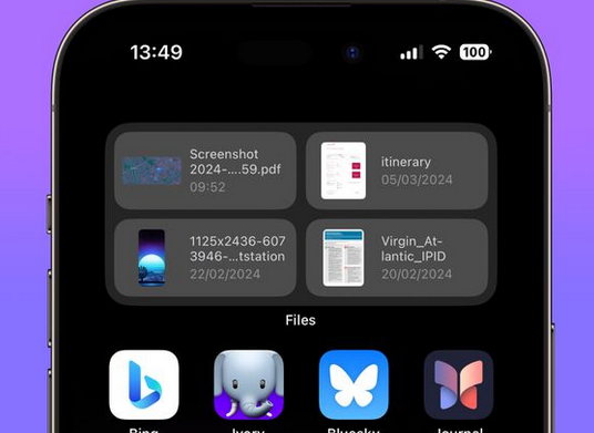 莱城苹果屏幕维修分享iPhone主屏幕快速访问最近的文件 